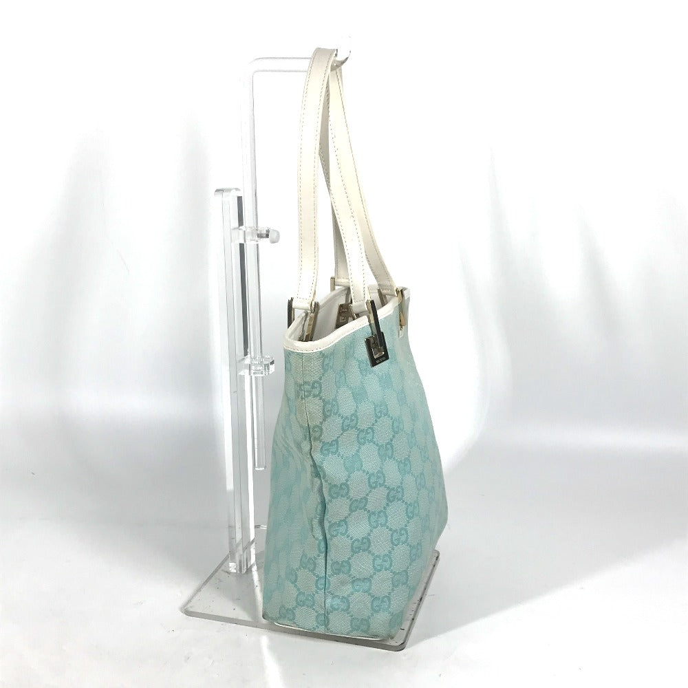 GUCCI Tote Bag 002 1099 Canvas / leather Light green Shoulder Bag Shoulder Bag GG Bucket Women