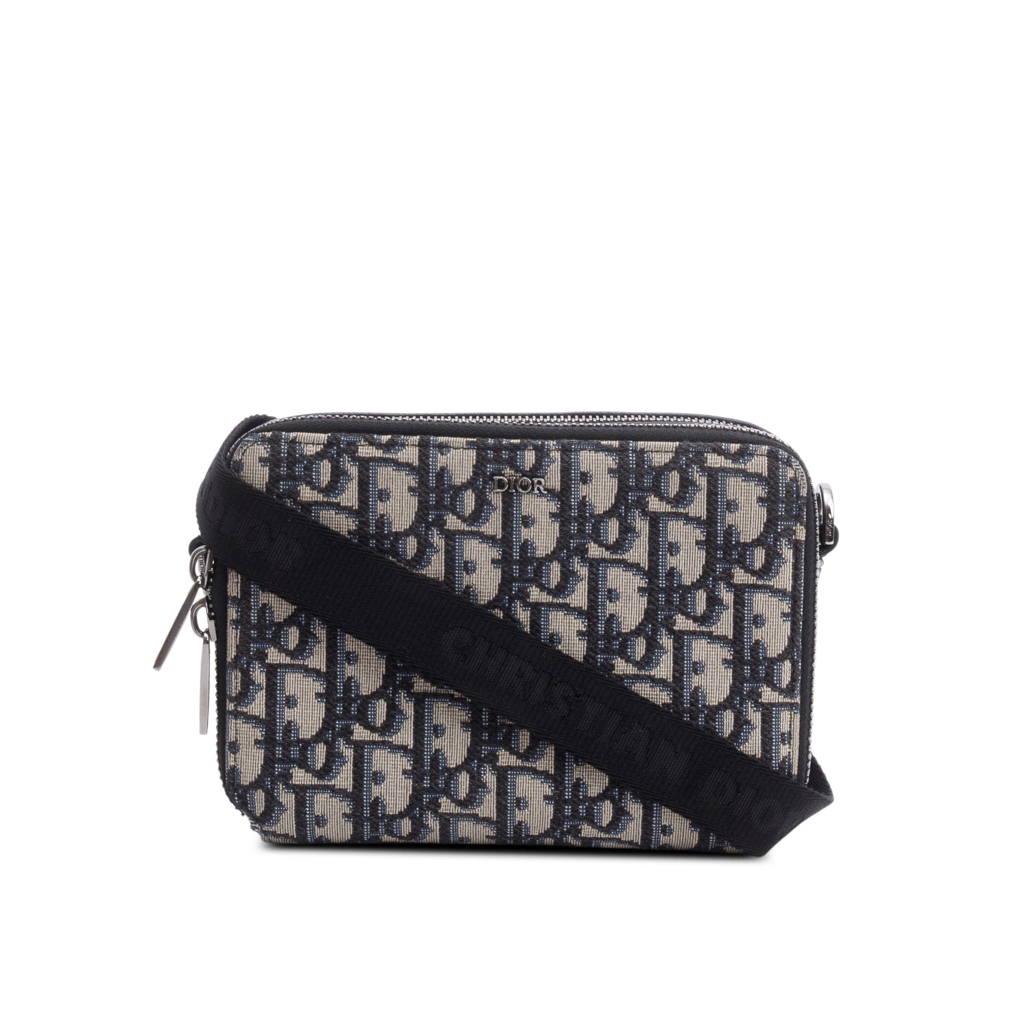 Christion Dior 2020 Oblique Jacquard Zipped Pouch Crossbody