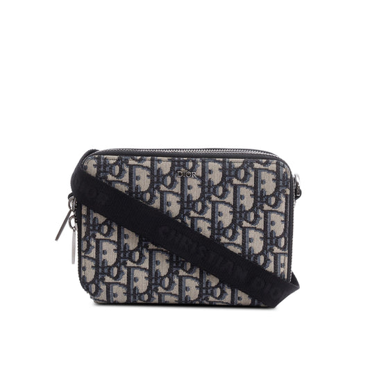 Christion Dior 2020 Oblique Jacquard Zipped Pouch Crossbody