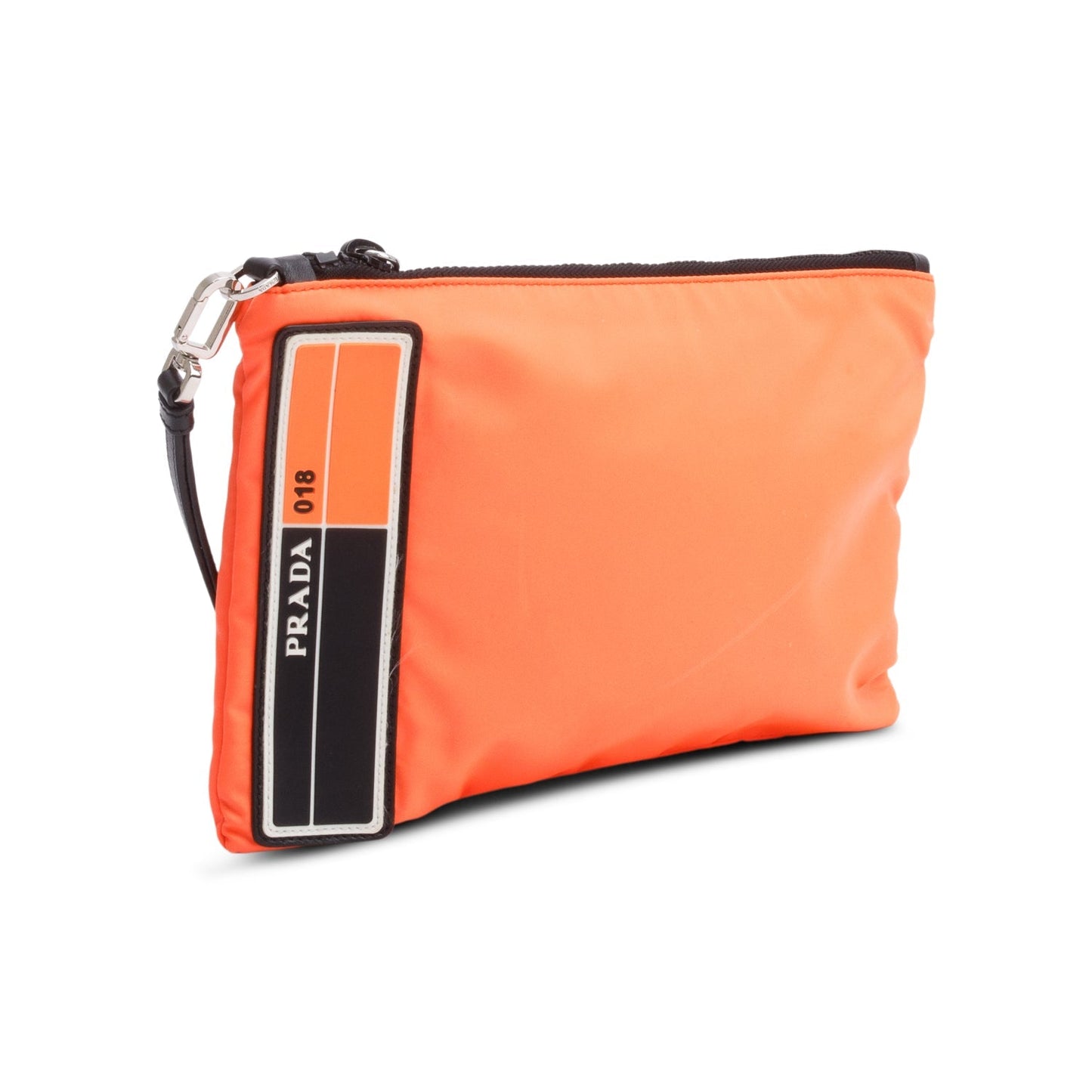 Prada Sport Orange Tessuto Nylon Wristlet Clutch