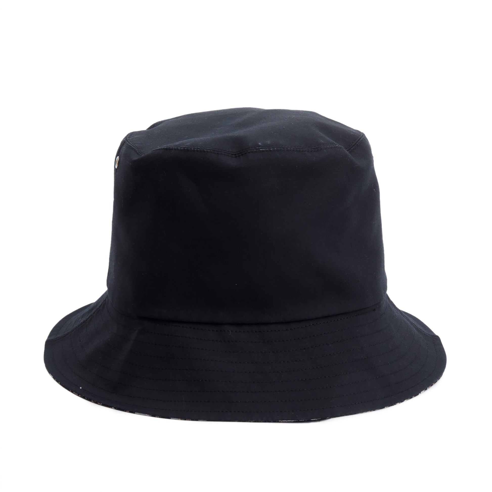 Christian Dior Black Cotton Teddy-D Reversible Small Brim Bucket Hat
