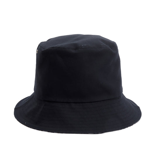 Christian Dior Black Cotton Teddy-D Reversible Small Brim Bucket Hat