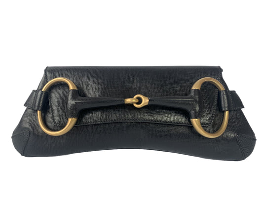 Gucci Horsebit 1955 Chain Shoulder bag Large Black Leather