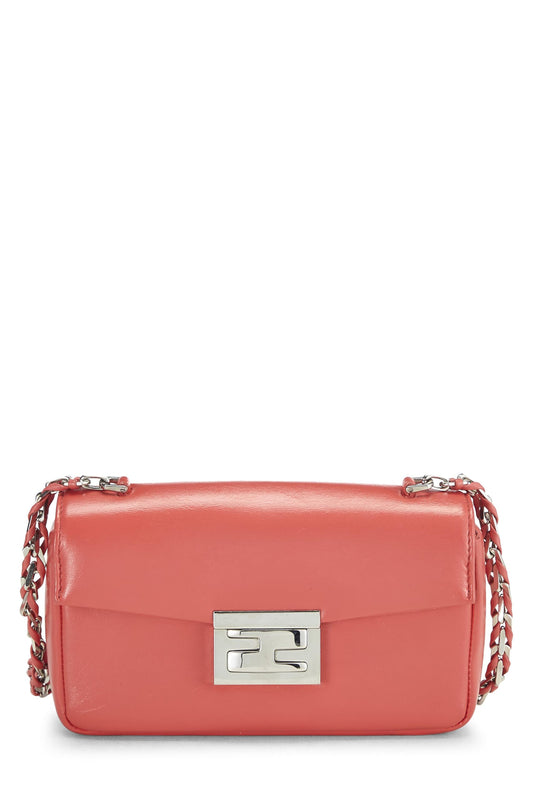 Fendi, Pink Nappa Leather Be Baguette Mini, Pink