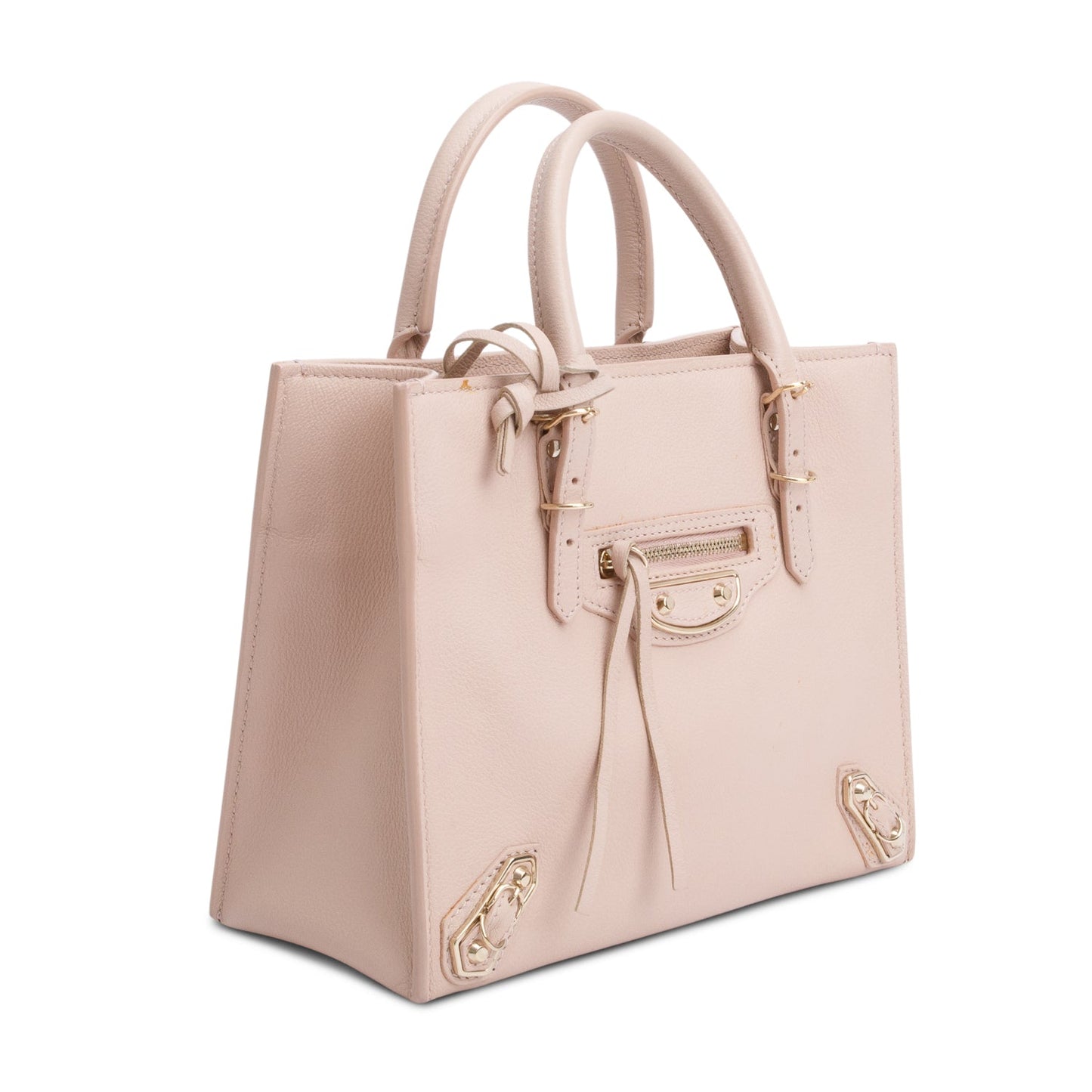 Balenciaga Pink Calfskin Leather Papier A4 Mini Tote