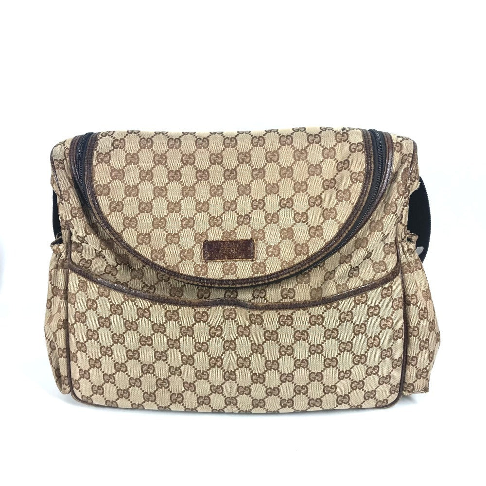 GUCCI Shoulder Bag 123326 GG canvas / leather beige GG Mother's Bag Women