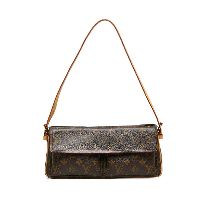 Louis Vuitton Monogram Vivace MM Shoulder Bag M51164 Brown PVC Leather Louis Vuitton