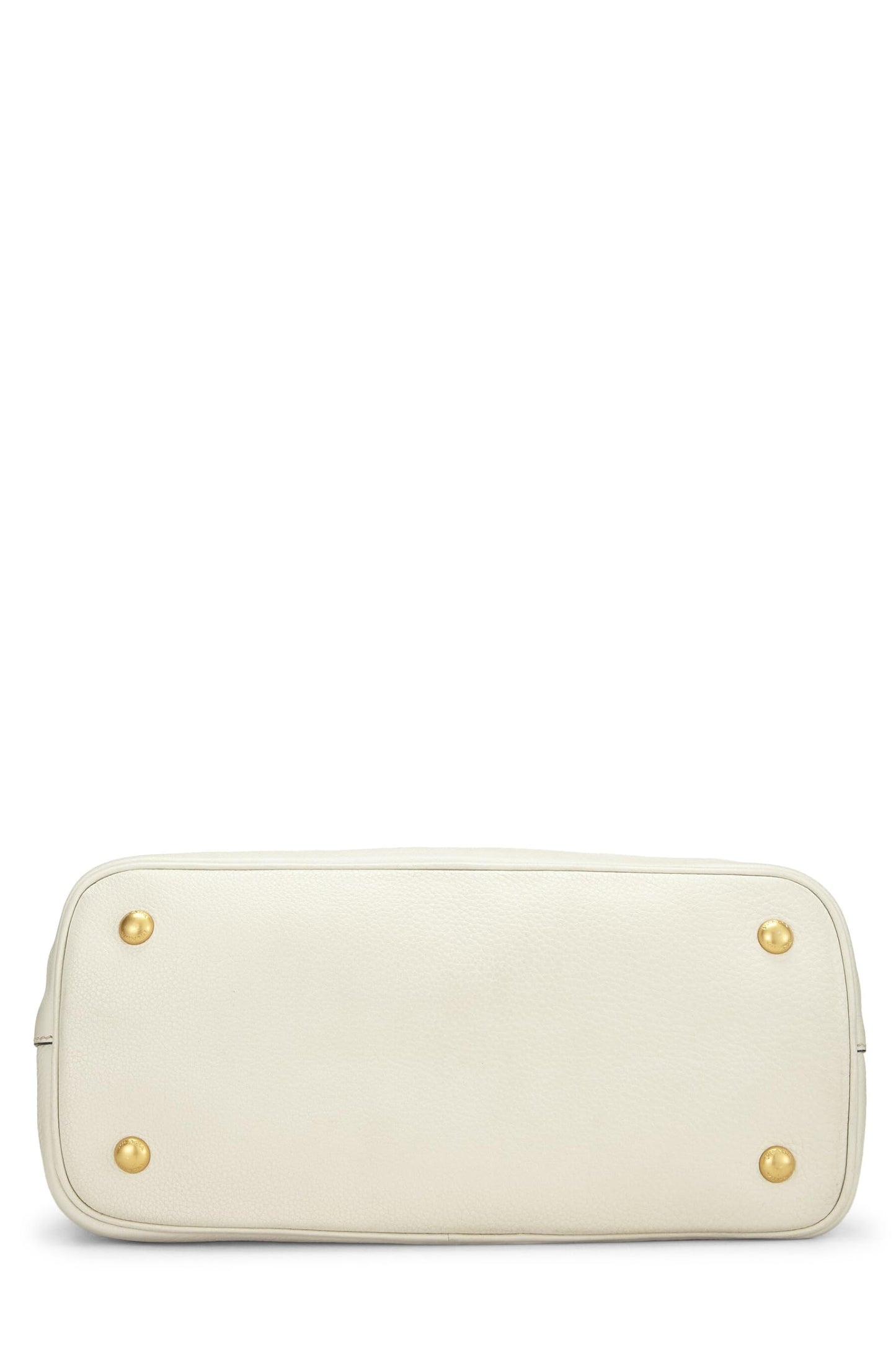 Prada, White Vitello Daino Phenix Convertible Top Handle Small, White