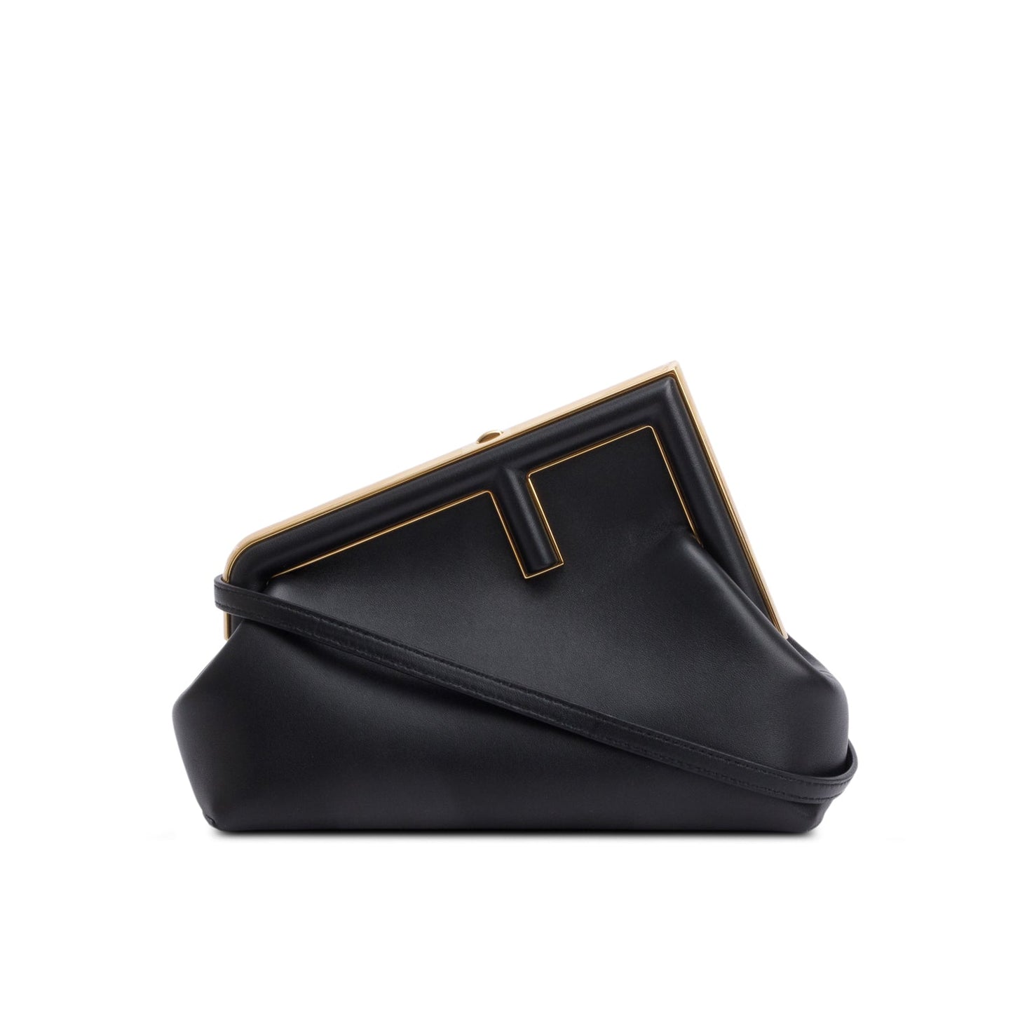 Fendi Black Nappa Leather Small Fendi First Bag
