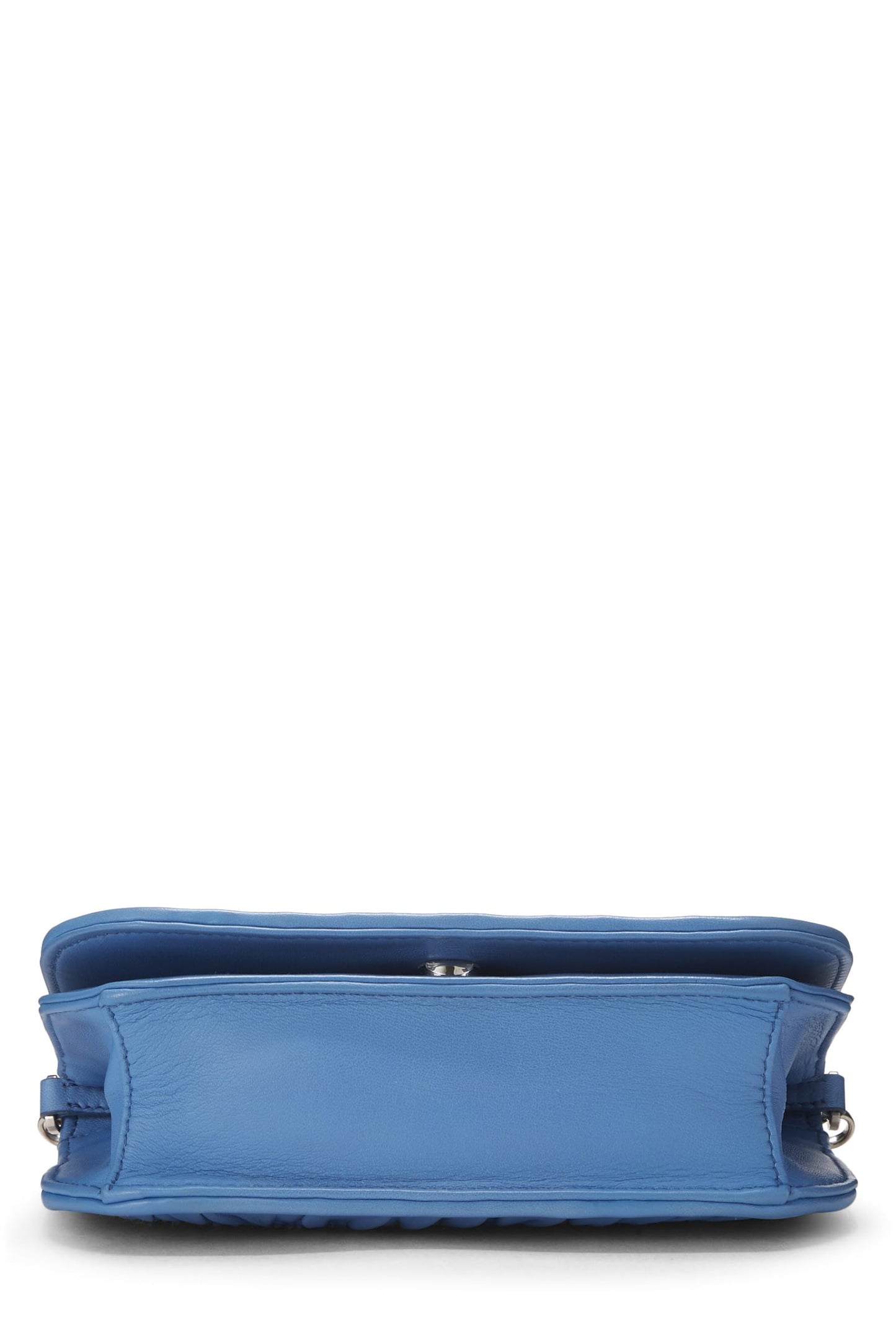 Prada, Blue Nappa Gaufre Shoulder Bag, Blue