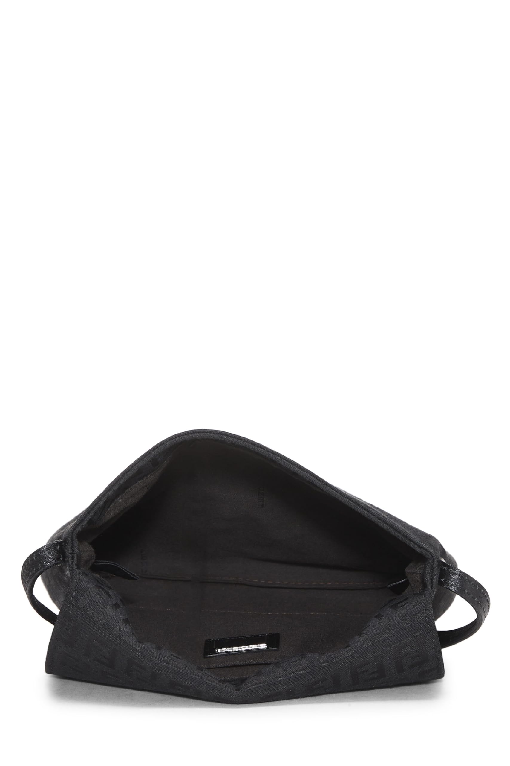 Fendi, Black Zucchino Canvas Messenger Small, Black