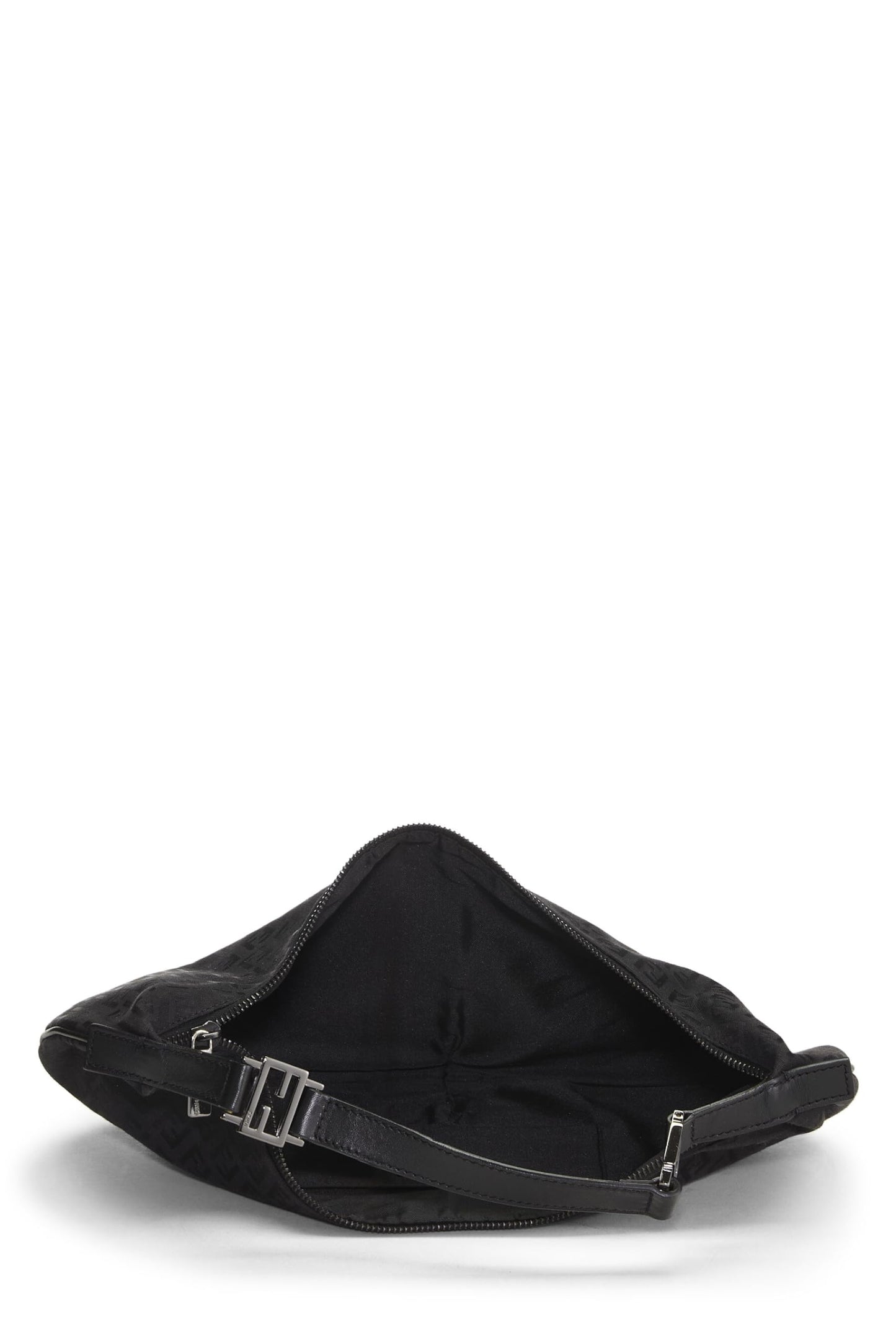 Fendi, Black Zucchino Canvas Hobo Bag, Black