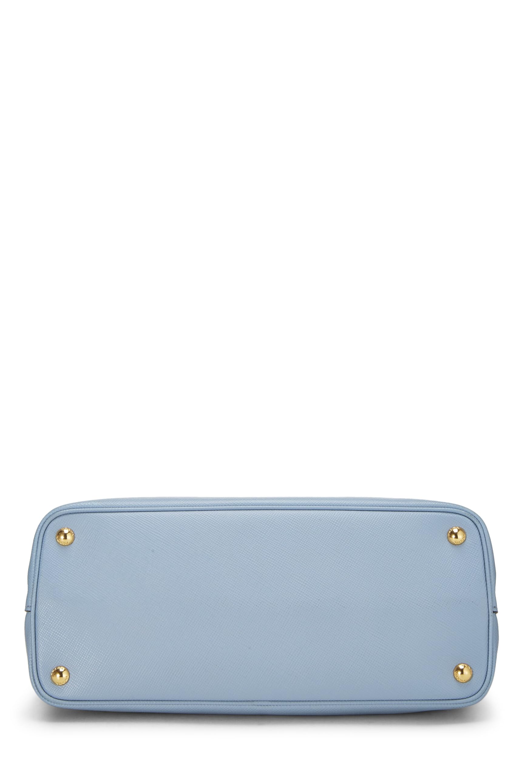 Prada, Blue Saffiano Double Bag Tote Medium, Blue