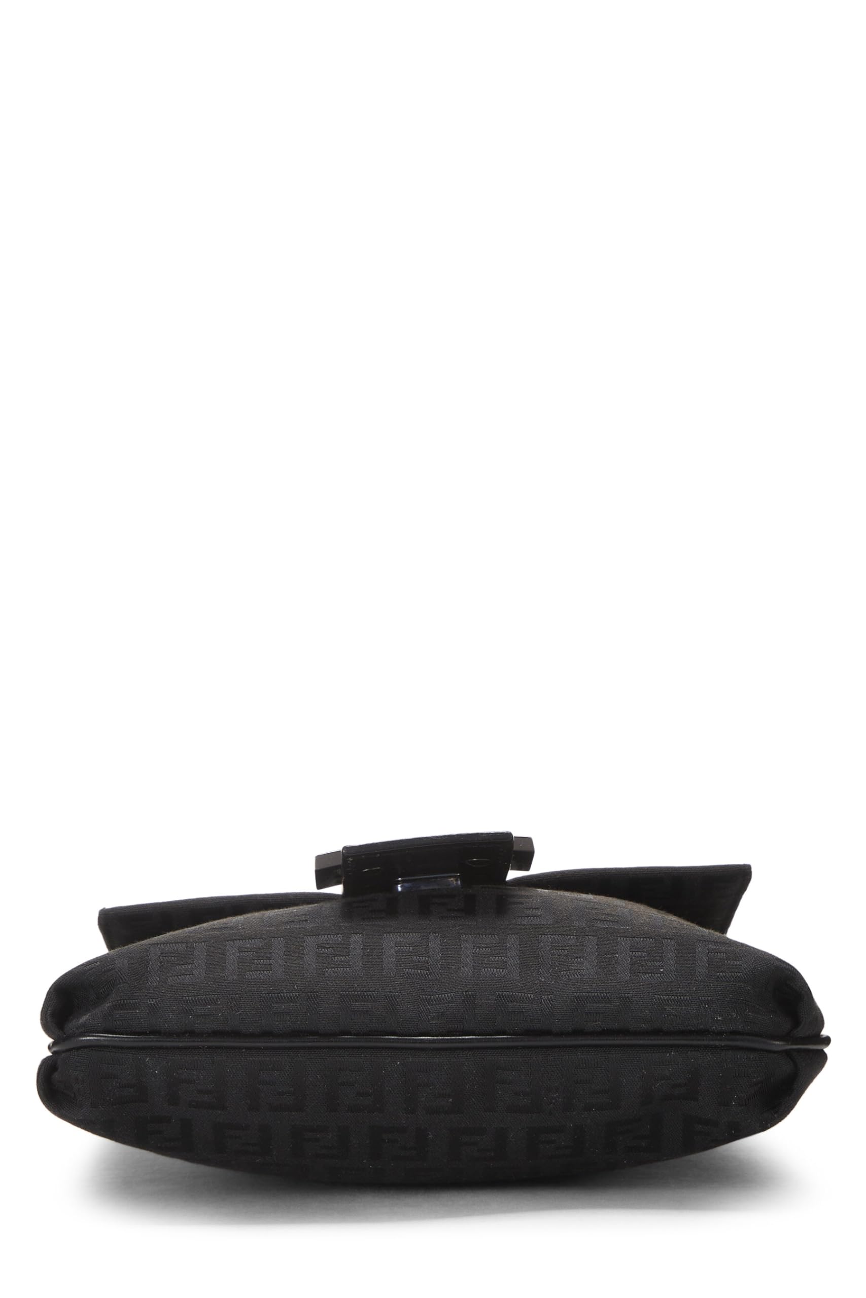 Fendi, Black Zucchino Canvas Tube Messenger Small, Black