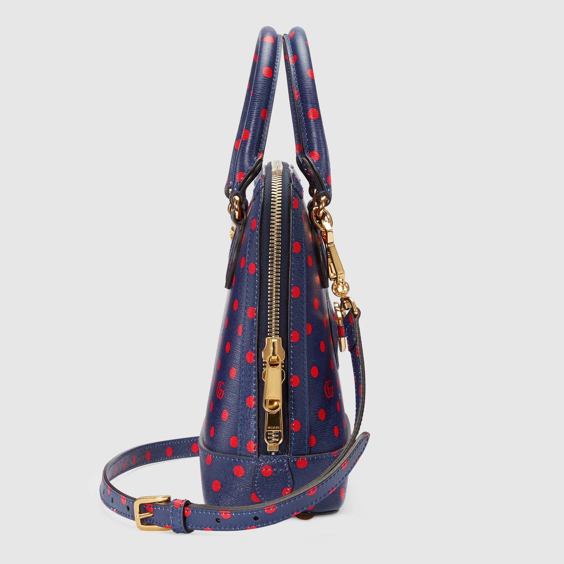 Gucci Monogram Leather Top Handle Crossbody