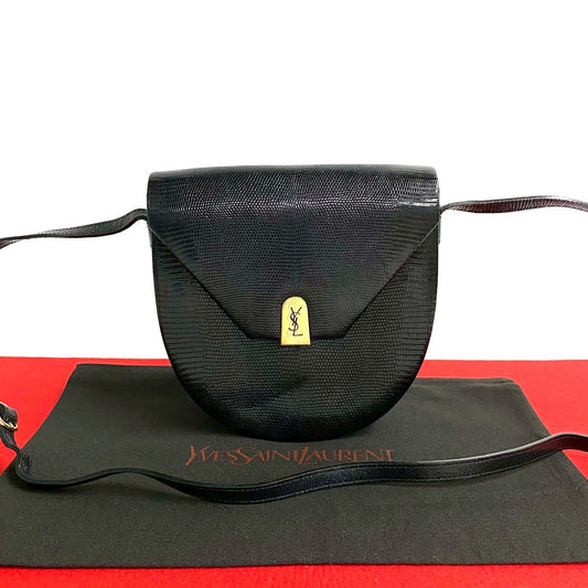 Saint Laurent YSL Lizard Leather Shoulder Bag