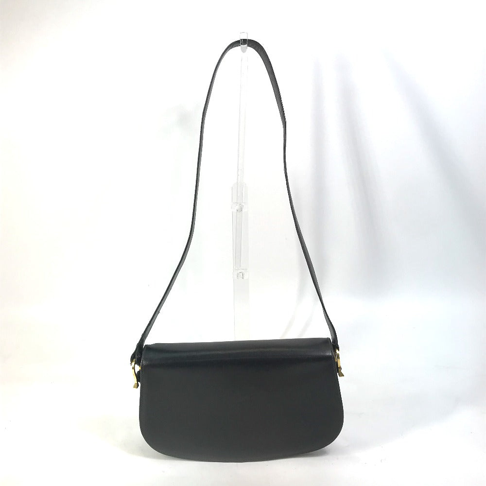 GUCCI Shoulder Bag leather black Old Gucci horsebit old gucci Women
