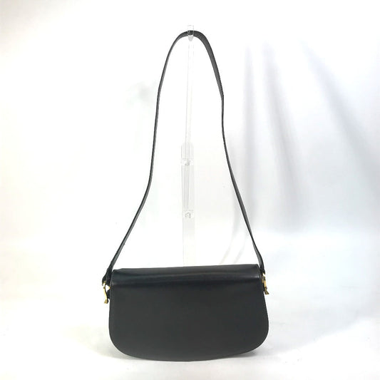GUCCI Shoulder Bag leather black Old Gucci horsebit old gucci Women