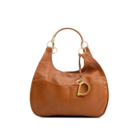 Christian Dior Brown Leather Brandy 61 Hobo