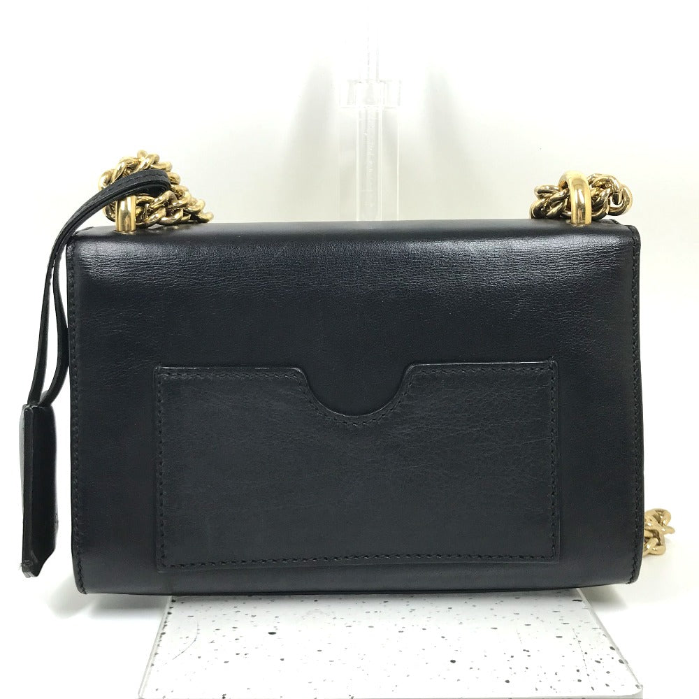 GUCCI Shoulder Bag 409487 leather black Small Padlock Chain Women