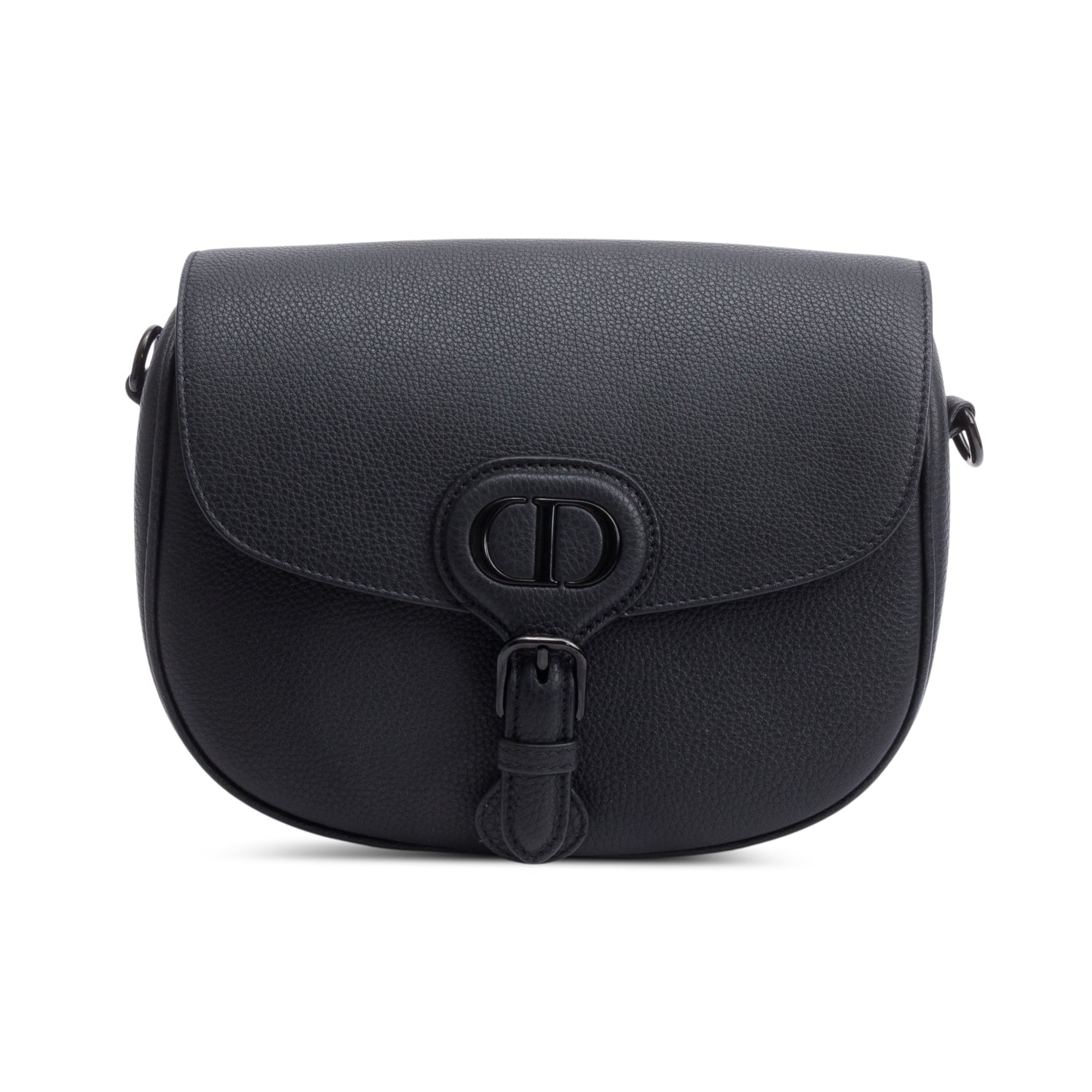 Christian Dior 2021 Black Ultramatte Leather Medium Bobby Bag