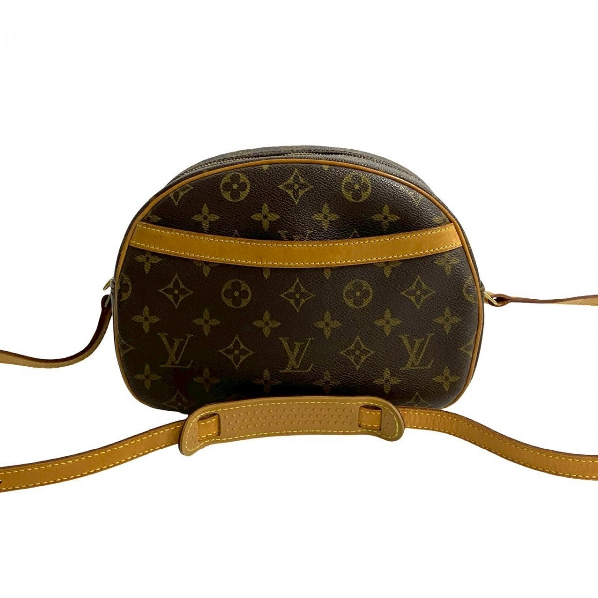 LOUIS VUITTON Shoulder Bag Leather, PVC Brown Monogram Blois Women
