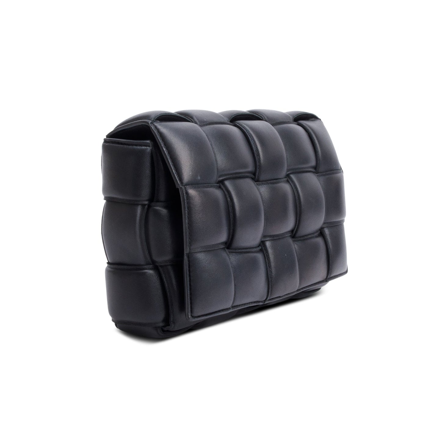Bottega Veneta Black Lambskin Leather Classic Padded Cassette Bag