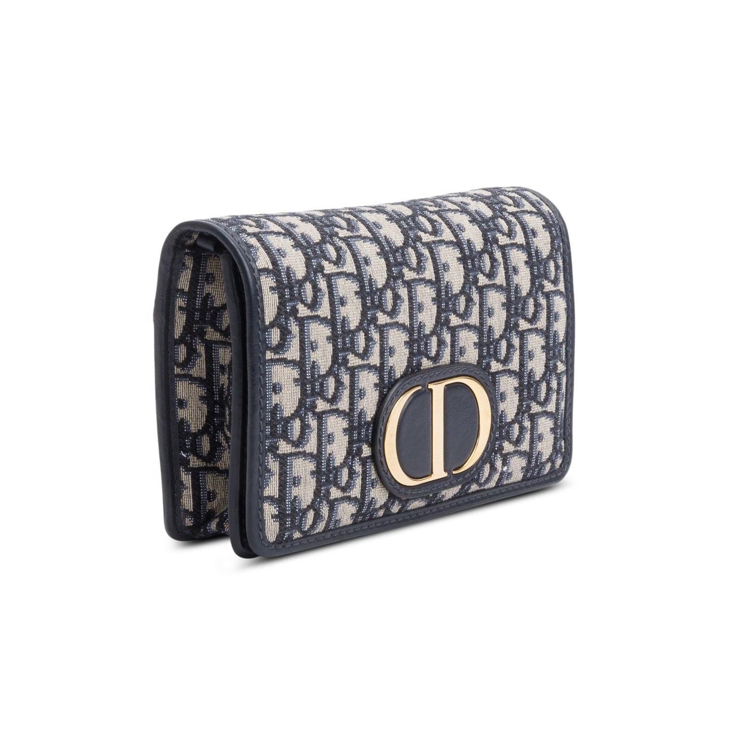 Christian Dior 2020 Navy Oblique 30 Montaigne 2-In-1 Pouch Bag