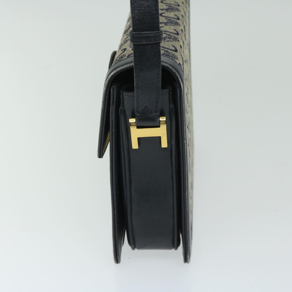 Luxury CELINE C Macadam Canvas Shoulder Bag Navy 63157