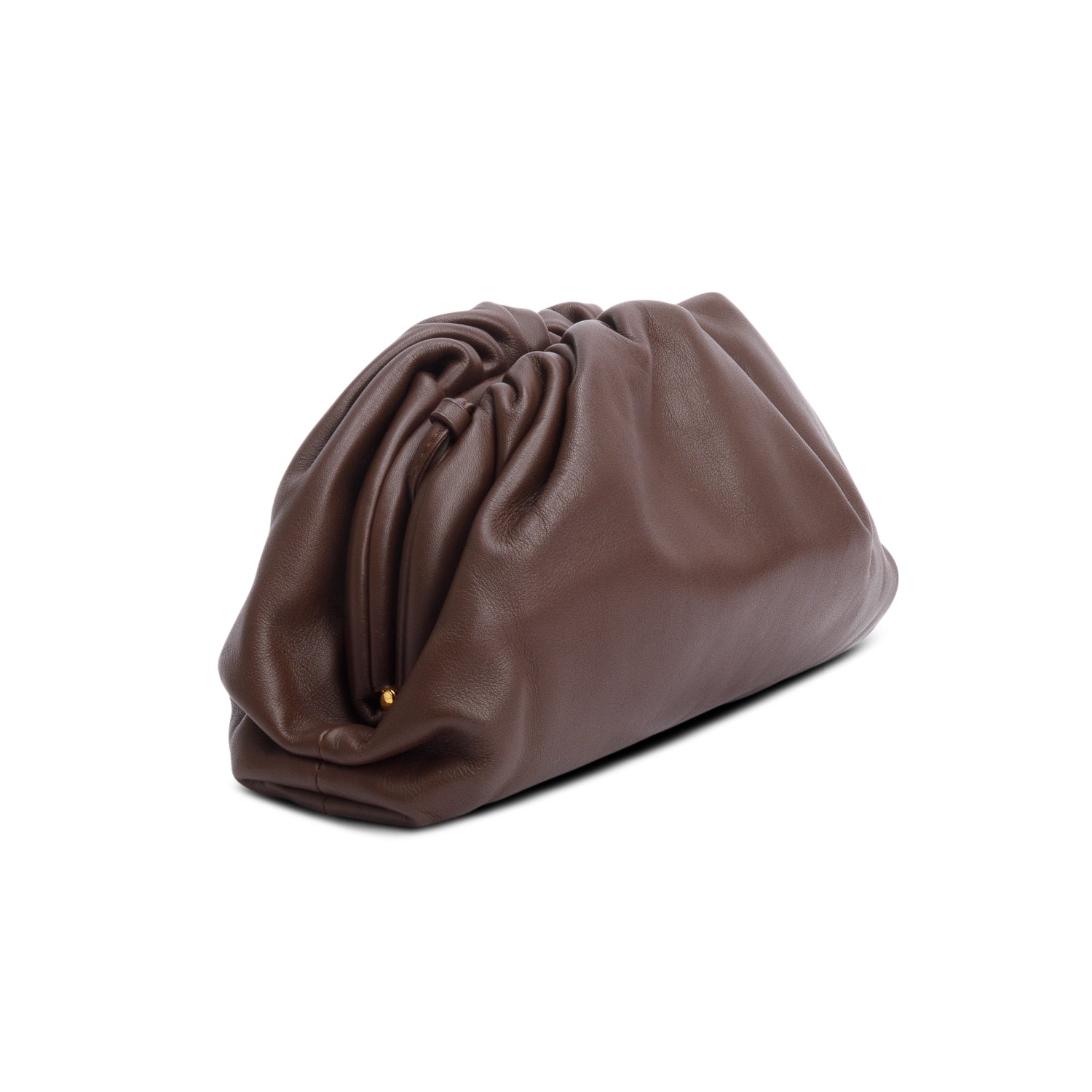 Bottega Veneta Brown Calfskin Leather The Mini Pouch