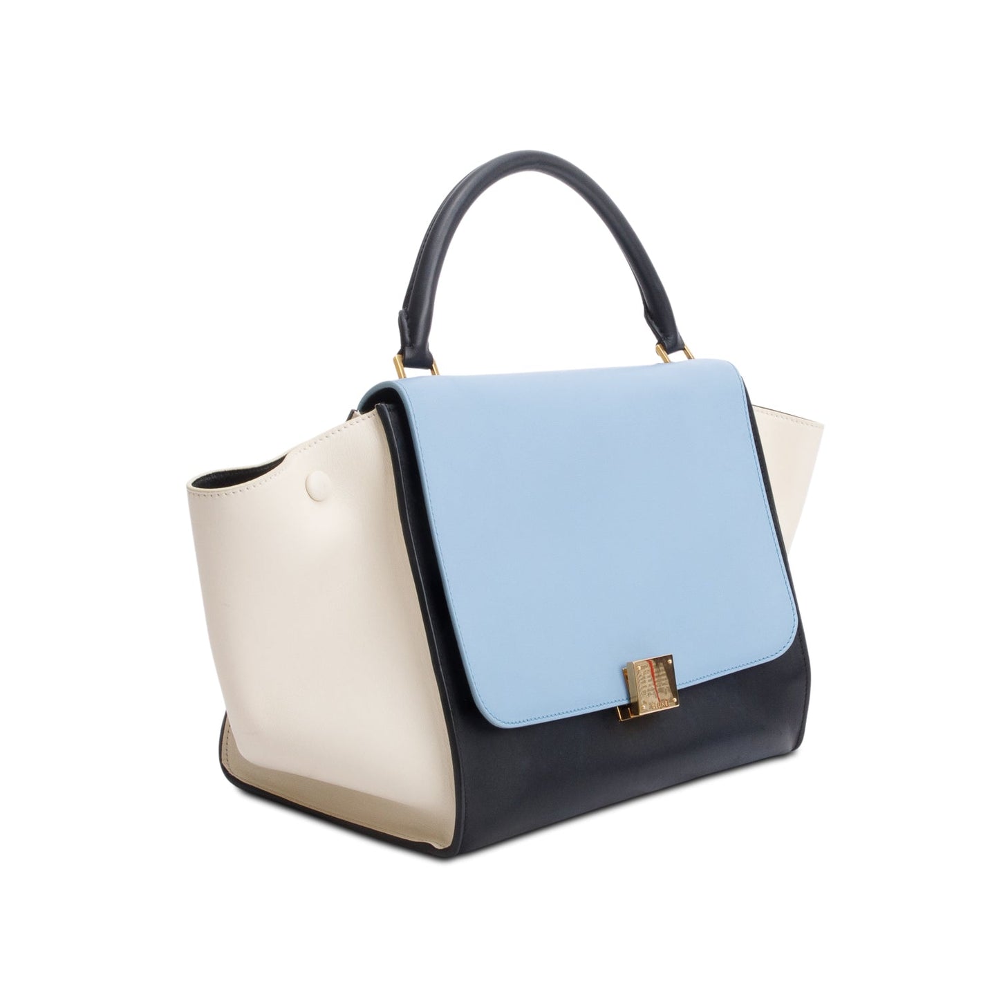 Celine Tricolor Calfskin Leather Medium Trapeze Bag