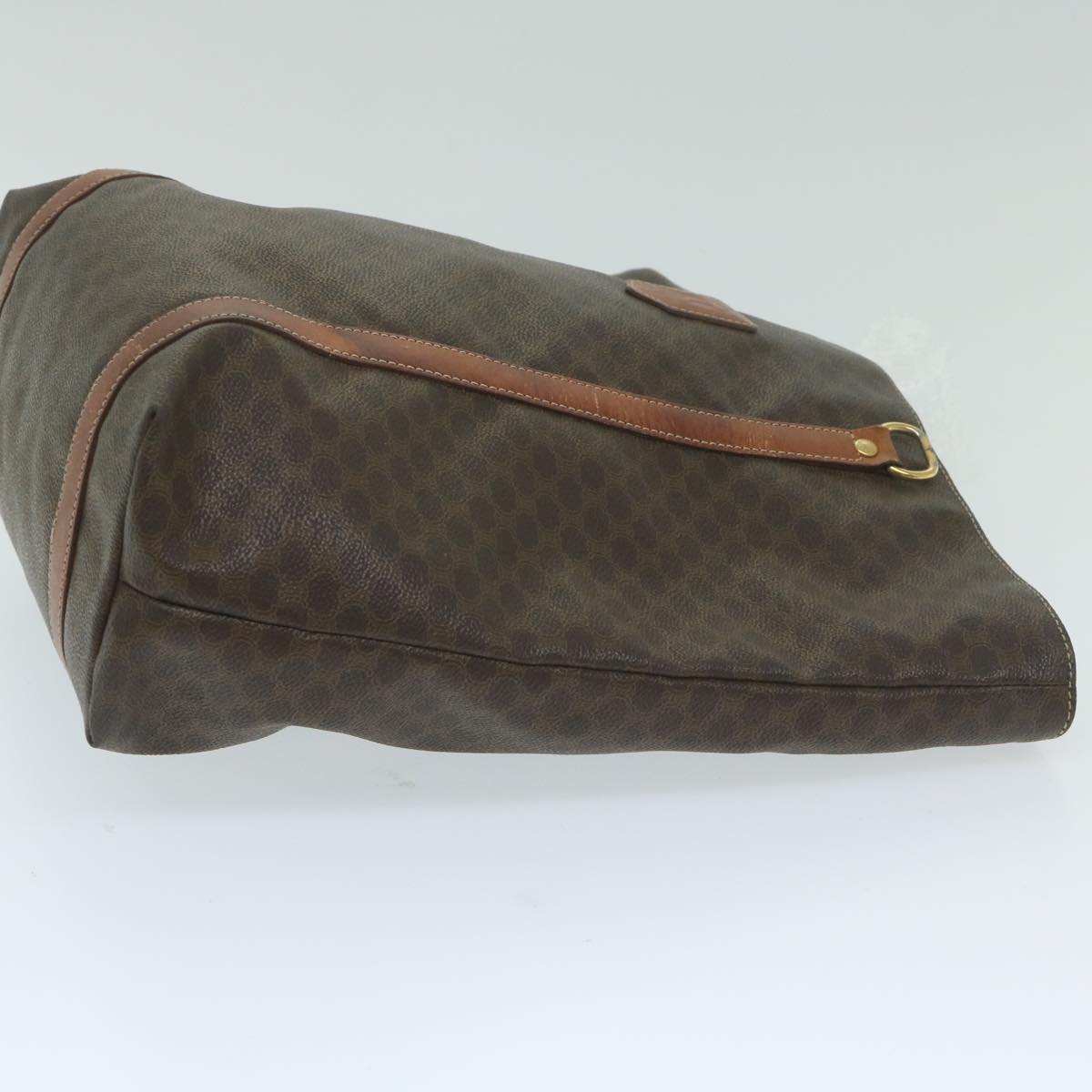 Luxury CELINE Macadam Canvas Tote Bag PVC Leather Brown 63637