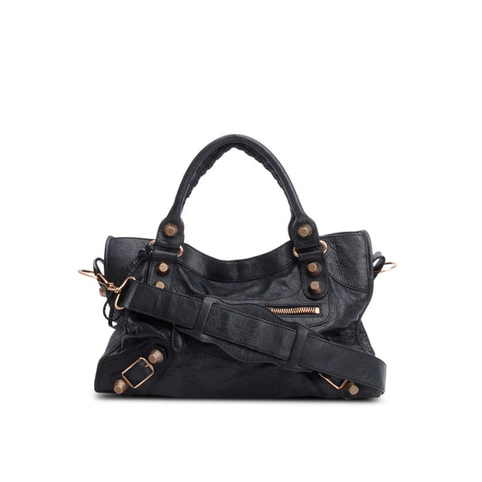 Balenciaga Black Agneau Giant 21 City Bag