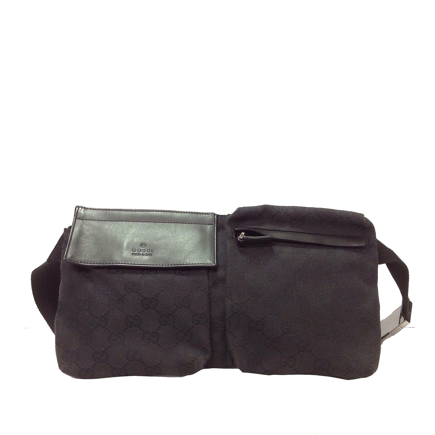 Gucci Leather Canvas Shoulder Bag