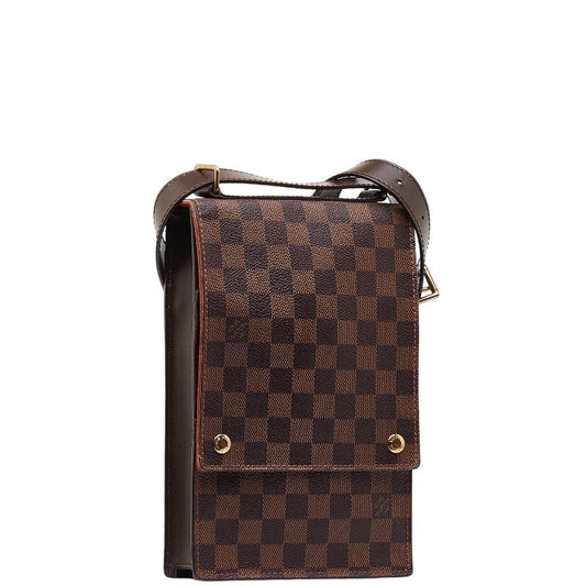 Louis Vuitton Damier Porte Blanc Shoulder Bag N45271 Brown PVC Leather Louis Vuitton