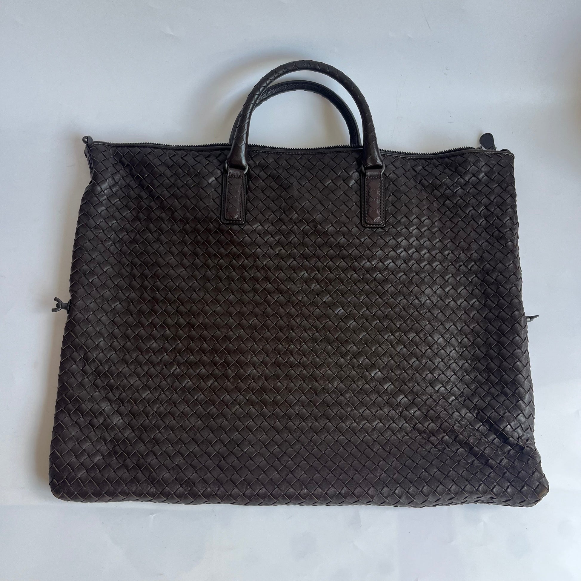 Bottega Veneta Maxi Convertible Tote Dark Chocolate Brown Leather 50cm