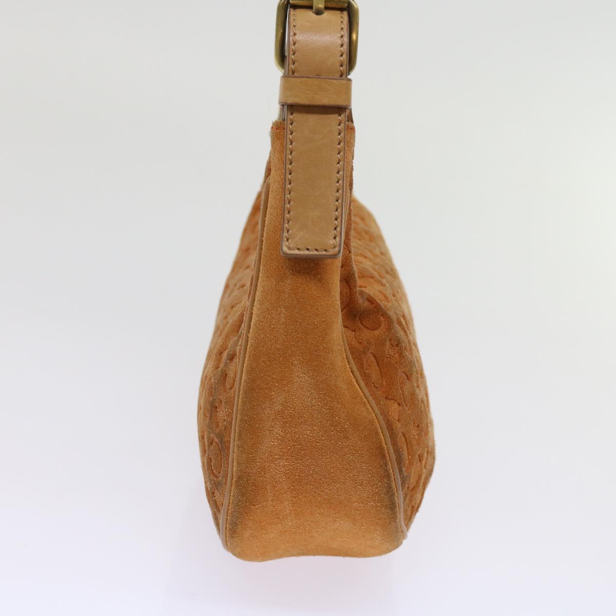 Luxury CELINE C Macadam Canvas Shoulder Bag Orange 64453