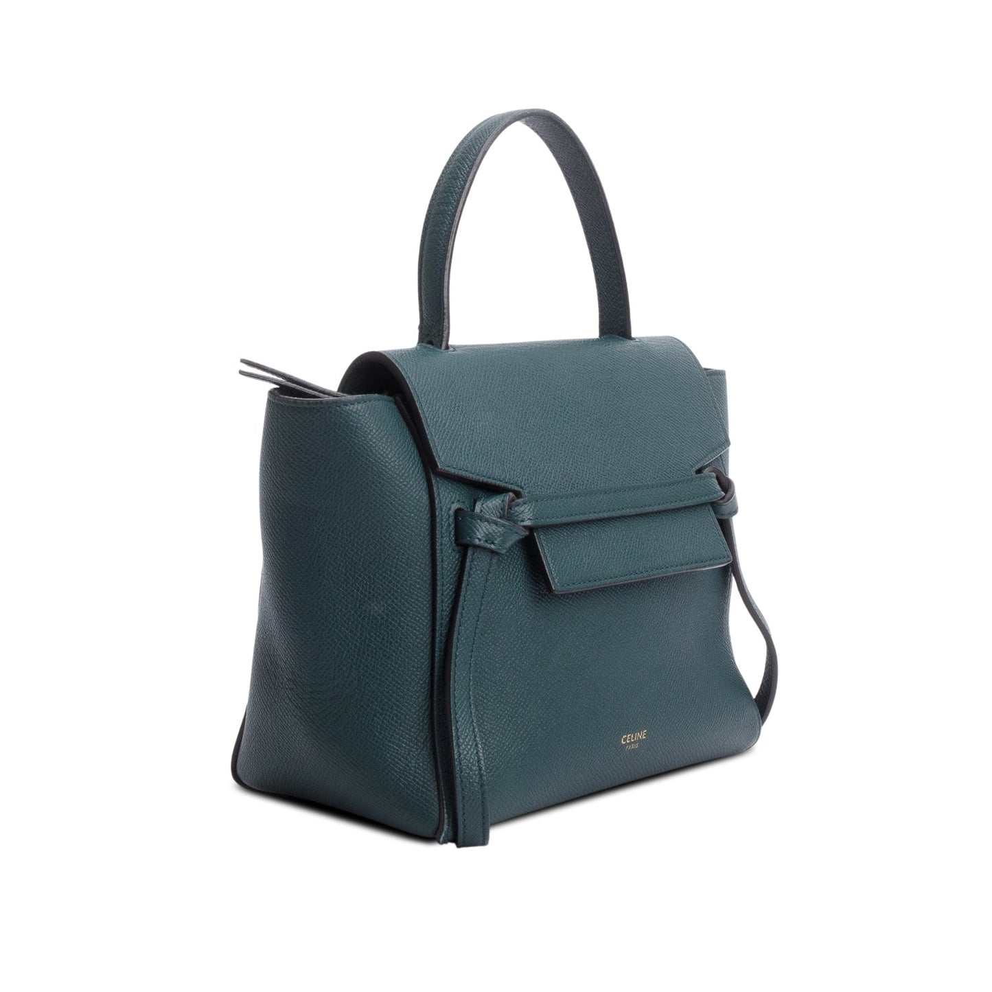 Celine Green Grained Calfskin Leather Nano Belt Bag