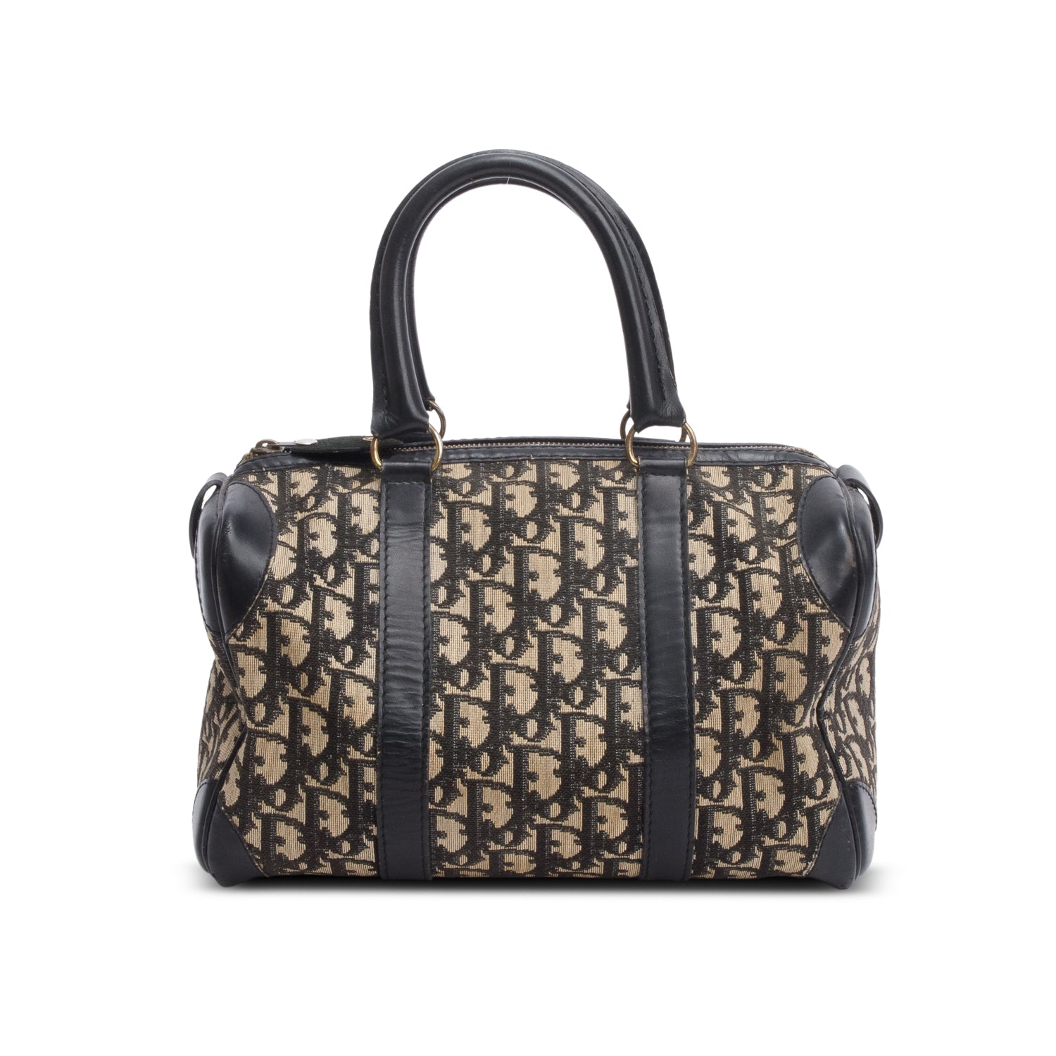 Christian Dior Navy Diorissimo Small Boston Bag