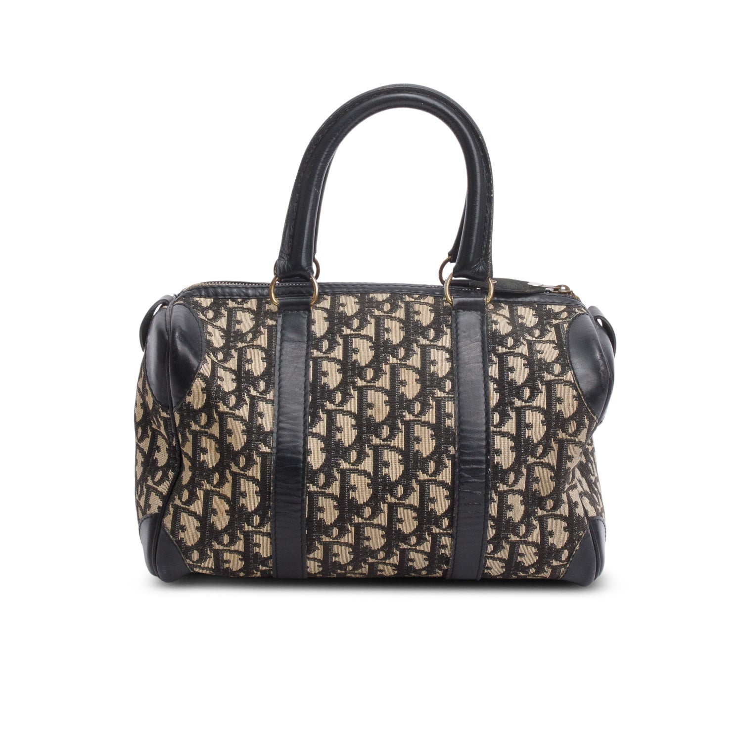 Christian Dior Navy Diorissimo Small Boston Bag
