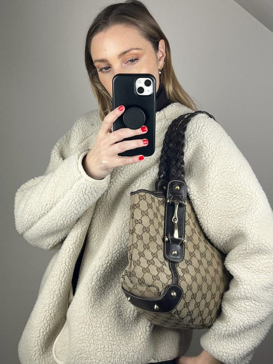 Gucci Leather Canvas Tote Style 29