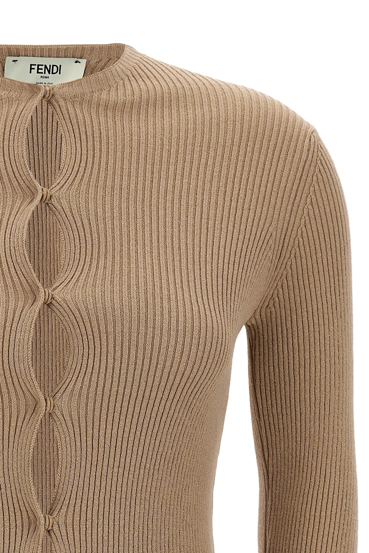 Fendi Women Ribbed Cardigan