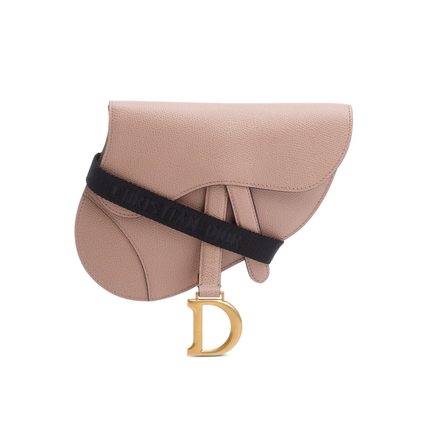 Christian Dior Pink Grained Calfskin Saddle Belt Bag