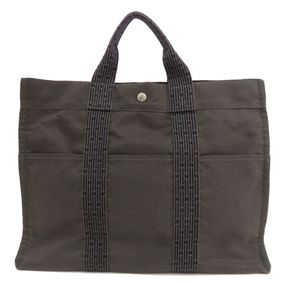 HERMES Tote Bag canvas gray Her LineMM Women(Unisex)