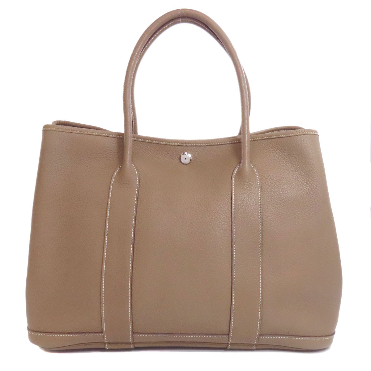 HERMES Tote Bag Negonda Brown Garden Party PM Etoupe SilverMetal Women