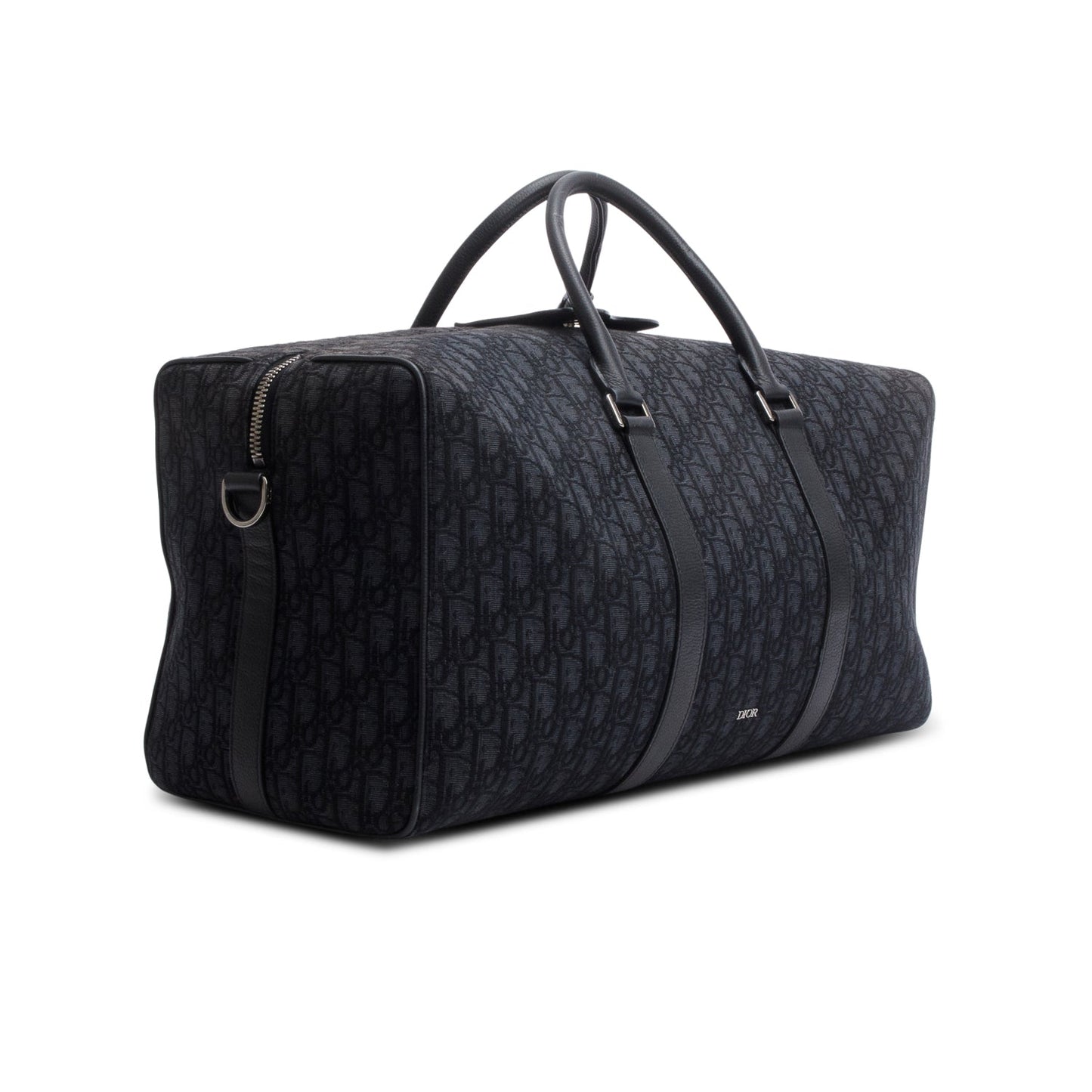 Christian Dior 2022 Black Oblique Lingot 50 Duffel Bag