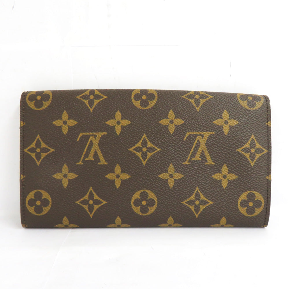 Louis Vuitton M61725 Portemoney Monogram Two Fold Wallet Brown Leather Mens
