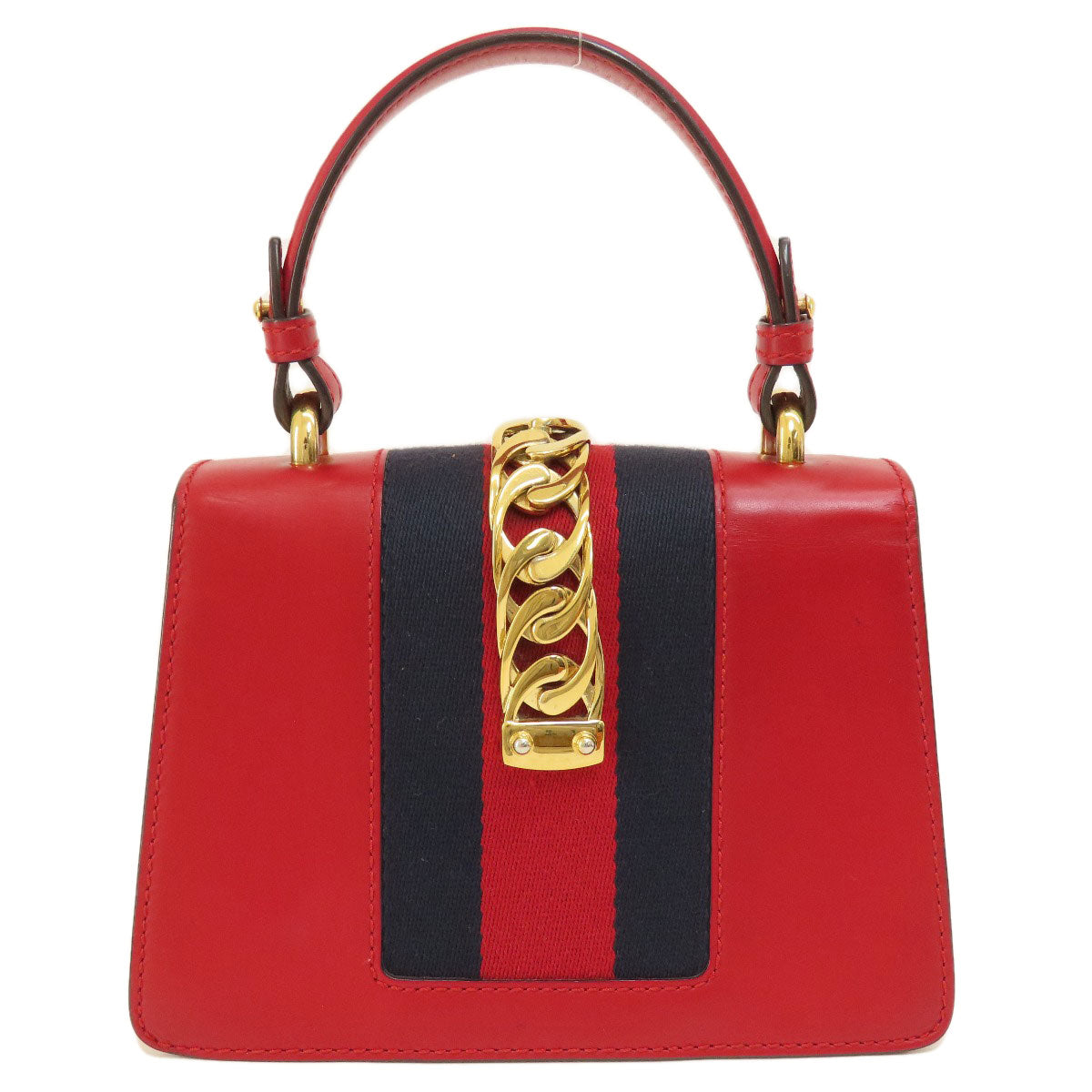 GUCCI Handbag 4720270 Calfskin Red Sylvie
