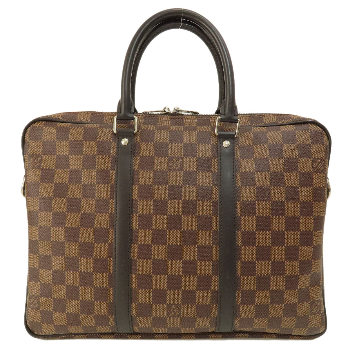 LOUIS VUITTON Business bag N41466 Damier canvas Brown Porto Document Voyage PM Damier Ebene Women