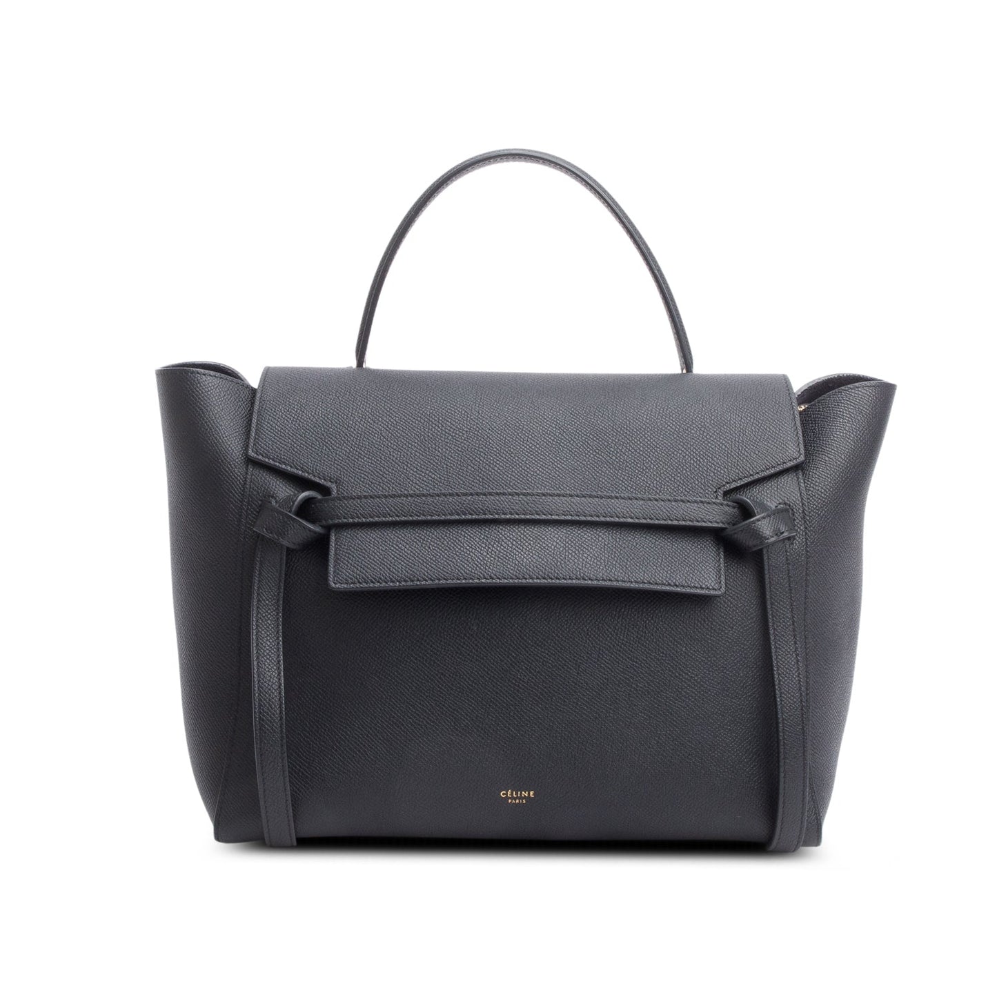 Celine Black Grained Leather Mini Belt Bag